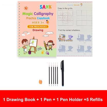 Magic Calligraphy Practice Book for Kids